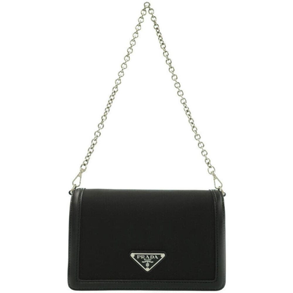 Prada black leather bag chain strap